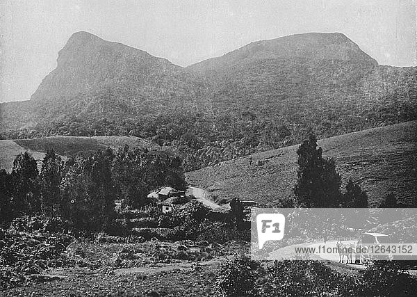 Auf dem Weg nach Hakgalla. Hakgalla Rock in der Ferne  um 1890  (1910). Künstler: Alfred William Amandus Platte.