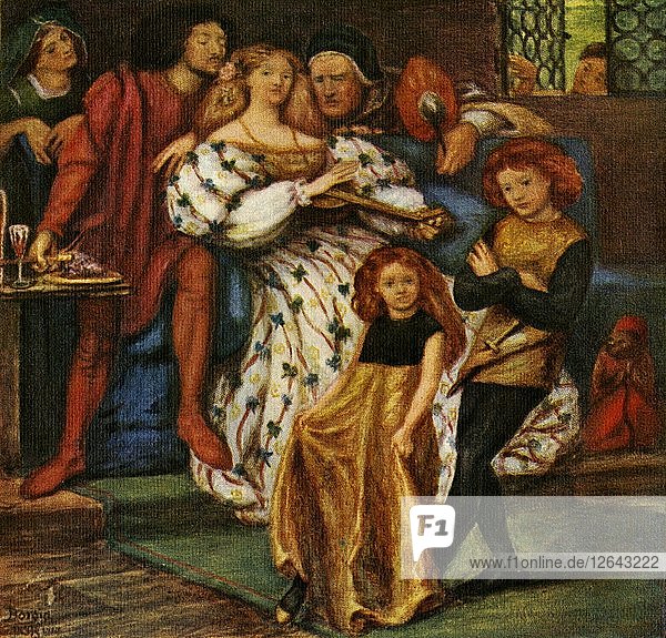 Die Familie Borgia  1863  (um 1912). Künstler: Dante Gabriel Rossetti.