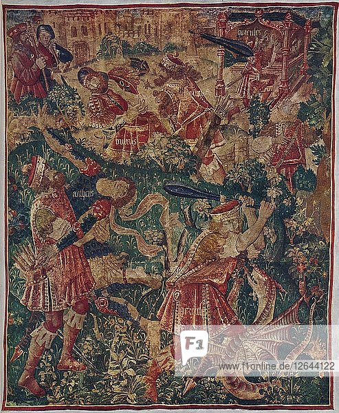 Szenen aus dem Leben des Herkules: Wandteppich gewebt von Joos von Audenarde  um 1498 (1946). Künstler: Joos von Audenarde.