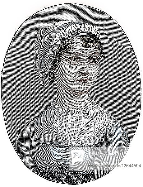 Jane Austen (1775-1817)  englische Romanautorin. Künstlerin: Unbekannt.