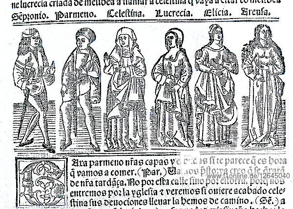 Tragicomedy of Calixto and Melibea  known as La Celestina by Fernando de Rojas  printed in Burg?