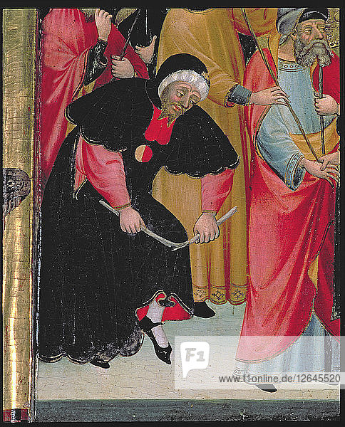 Vermählung der Jungfrau Maria  Detail eines Tisches im Altarbild der Jungfrau Maria und des Heiligen Georg  tempe?