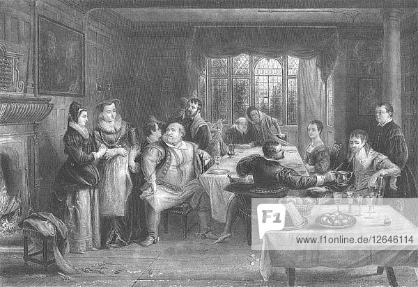 Falstaff und seine Freunde  1868. Künstler: William Greatbach.