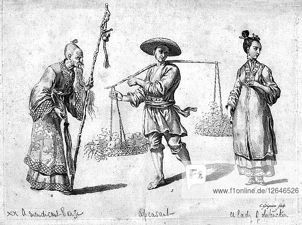 Drei chinesische Figuren  18. Jahrhundert. Künstler: Charles Grignion.