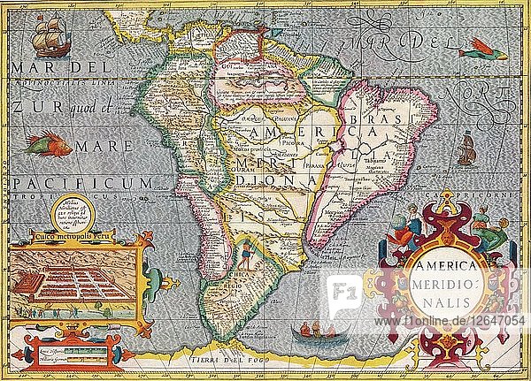 South America (America Meridionalis): from the Atlas of Gerardus Mercator 1633 (1936). Artist: Gerardus Mercator.