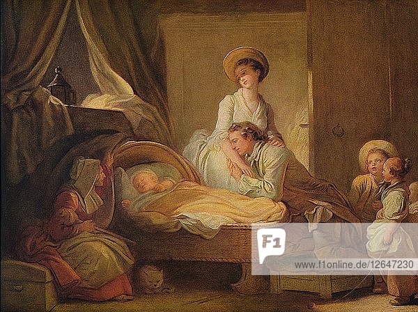 Der Besuch im Kinderzimmer  um 1775. Künstler: Jean-Honore Fragonard.