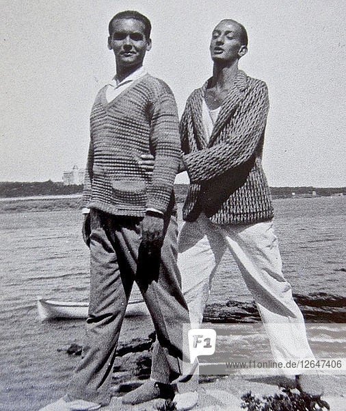Salvador Dalí und Federico García Lorca in Cadaqués.