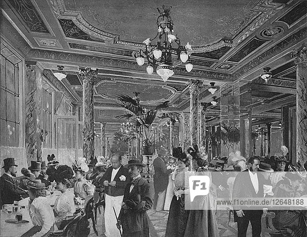 La Grande Salle Du Cafe Americain  1900. Künstler: Unbekannt.
