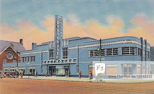 Greyhound-Busbahnhof  1942. Künstler: Caufield & Shook.