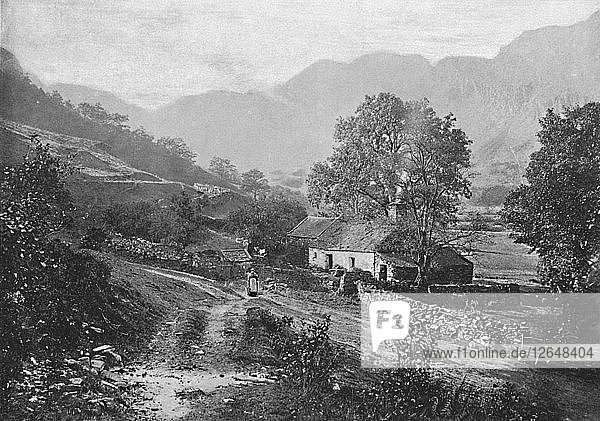 Llyn Crafnant Valley  oberhalb von Trefriw  um 1896. Künstler: I. Slater.