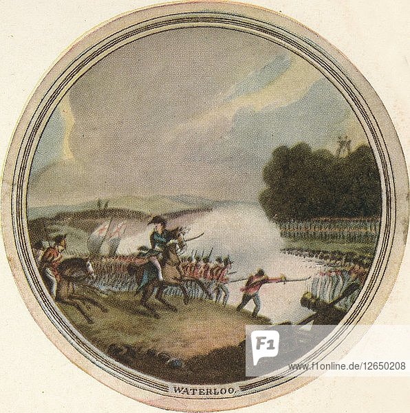 Schlacht von Waterloo  1815  (1910). Künstler: Edward Orme.
