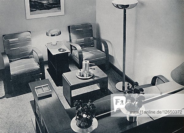 Ein Ausschnitt des Wohnzimmers  1936. Künstler: Unbekannt.