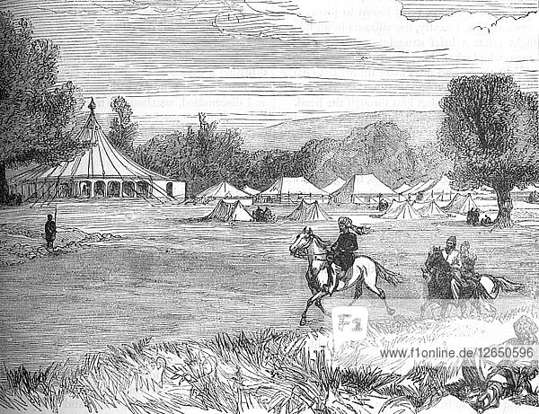 Lager von Ameer Yakoub Khan  Gundamuk  um 1880. Künstler: Unbekannt.