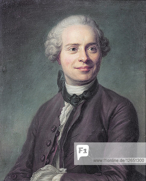 Porträt von Jean le Rond DAlembert (1717-1783)  18. Jahrhundert.