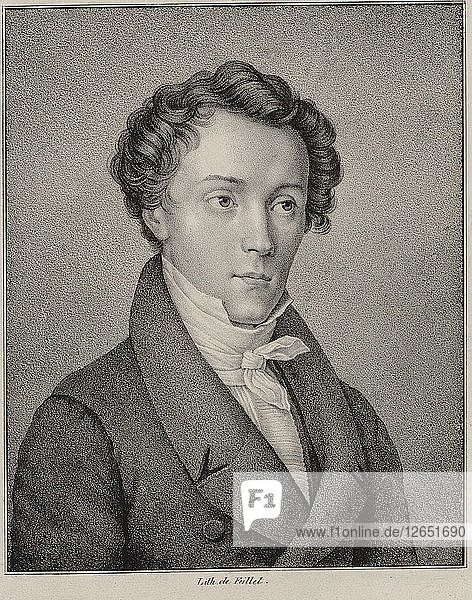 Porträt des Komponisten Friedrich Ernst Fesca (1789-1826)  1830.