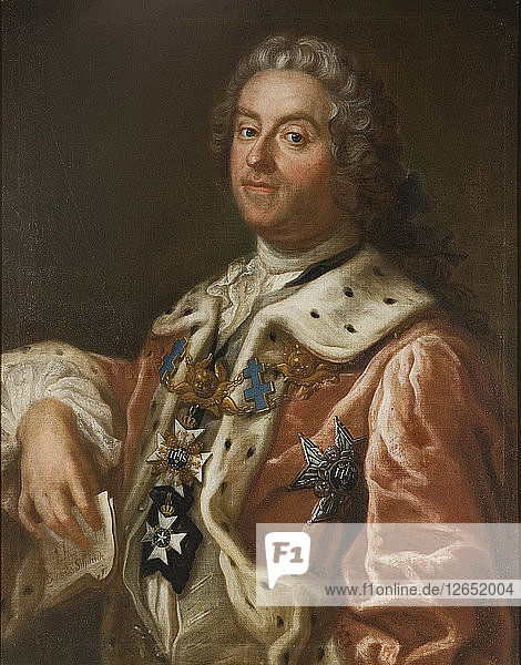 Porträt von Carl Gustaf Tessin (1695-1770)  1750.