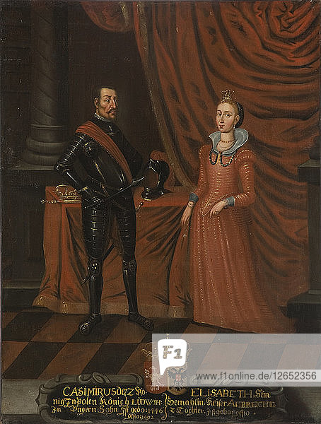 Kasimir IV. Jagiellon (1427-1492)  König von Polen und Elisabeth von Österreich (1437-1505)  Königin von Polen