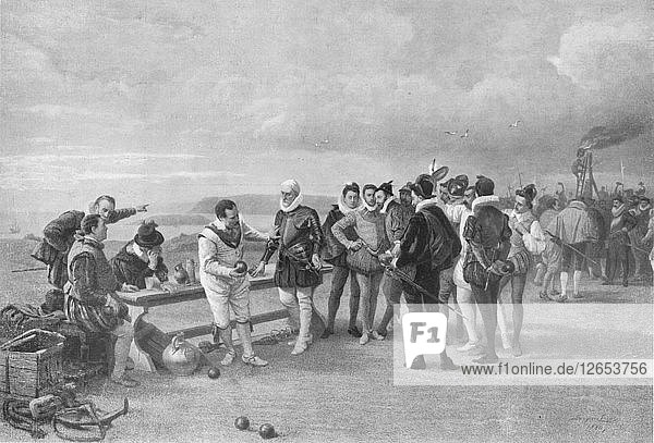 Die Armada in Sicht  Plymouth Hacke  1880  (1911). Künstler: John Seymour Lucas.