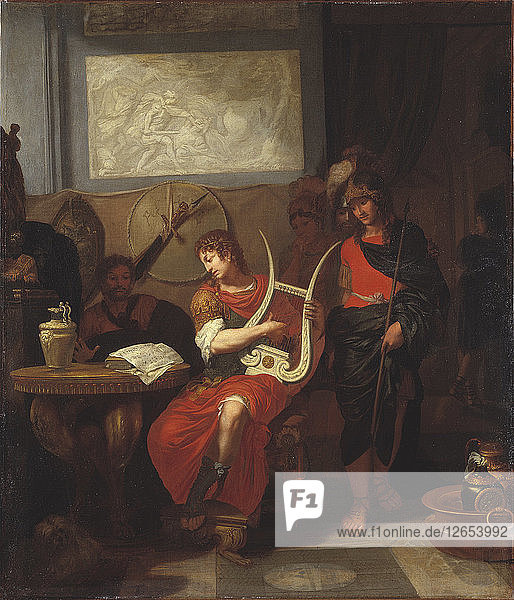 Achilles Playing a Lyre before Patroclus 1675-1680.