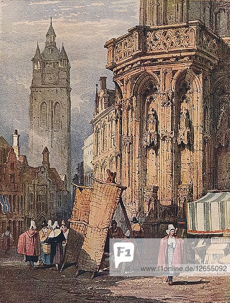 Ansicht in Gent  um 1820 (1915). Künstler: Samuel Prout.