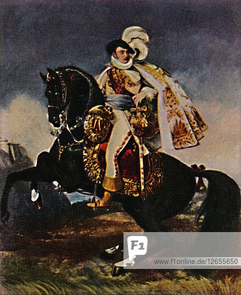 Jerome Bonaparte 1784-1860. - Gemälde von Gros  1934. Künstler: Unbekannt.