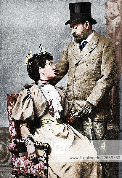 Emile Zola und Jeanne Rozerat  um 1890  (1939). Künstler: Pierre Petit.