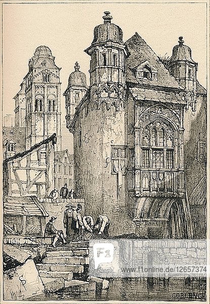 Koblenz  um 1820 (1915). Künstler: Samuel Prout.