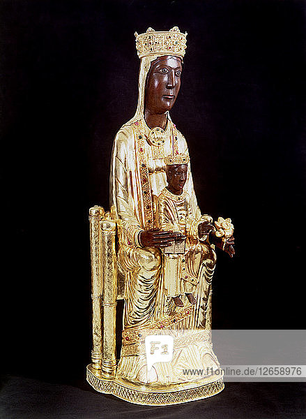 Bildnis der Jungfrau Maria von Torreciudad  Schnitzerei aus Pappelholz  11. Jahrhundert.