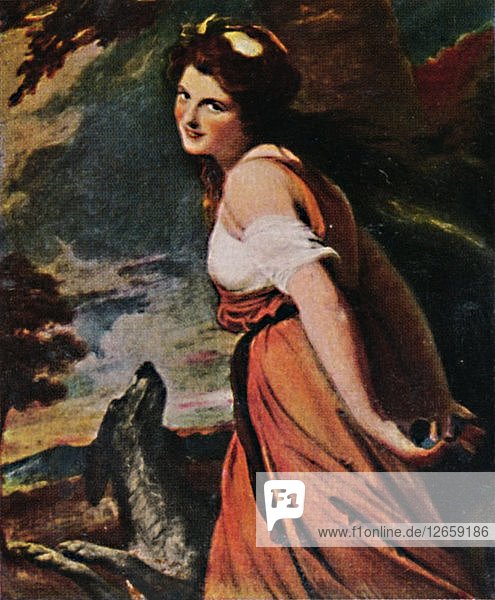 Lady Hamilton 1761-1815. - Gemälde von Romney  1934. Artist: Unknown.