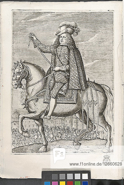 Equestrian portrait of Don Fernando Joaquín Fajardo and Joaquin Alvarez de Toledo  Marquis of Los?