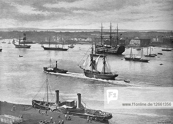 Portsmouth Harbour  c1896. Artist: Alfred John West.