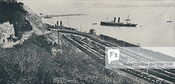 Hafen von Fishguard  1910. Künstler: Great Western Railway Co.