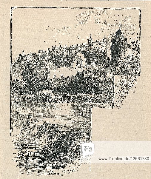 Die St.-Georgs-Kapelle vom Fluss aus gesehen  1895. Künstler: Unbekannt.