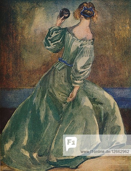 Eine Frau aus der Zeit der Cromwells  1907. Künstler: Dion Clayton Calthrop.