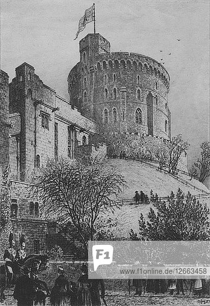 Der runde Turm von Schloss Windsor  1887. Künstler: Axel Herman Haig.