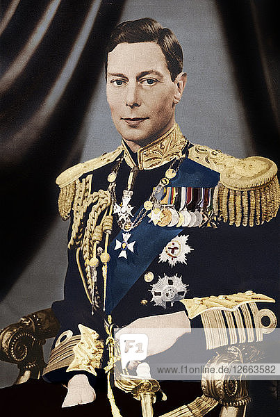 Seine Majestät König Georg VI.  um 1936. Künstler: Kapitän P. North.