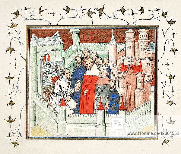Richard II. auf Schloss Flint  wo er als Gefangener an seinen Thronrivalen Bolingbroke ausgeliefert wurde  1