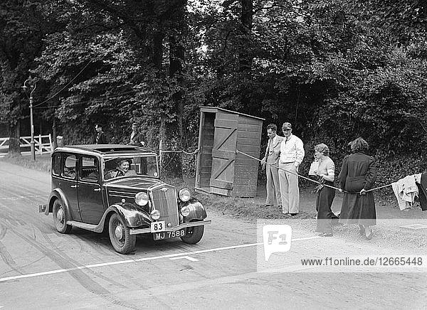 GK Colliers Wolseley Wasp  Gewinner einer silbernen Auszeichnung bei der MCC Torquay Rallye  Juli 1937. Künstler: Bill Brunell.