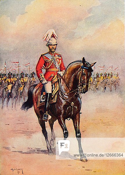 H.M. King George in India  1913. Artist: AC Lovett.