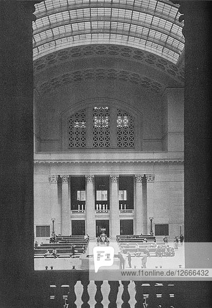 Hauptwarteraum  Chicago Union Station  Illinois  1926. Künstler: Unbekannt.