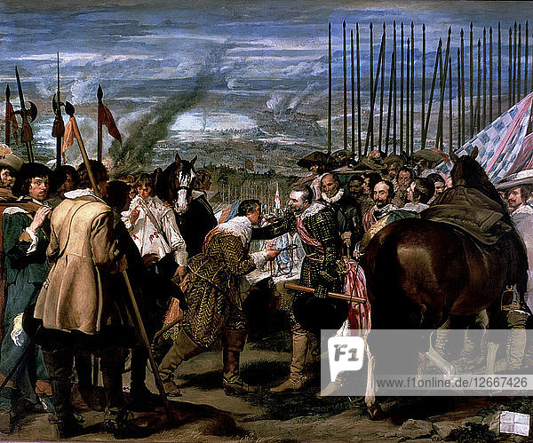 Die Kapitulation von Breda  von Diego Velazquez  zwischen 1634-1635.