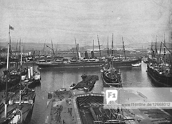 Southampton Docks  um 1896. Künstler: FGO Stuart.