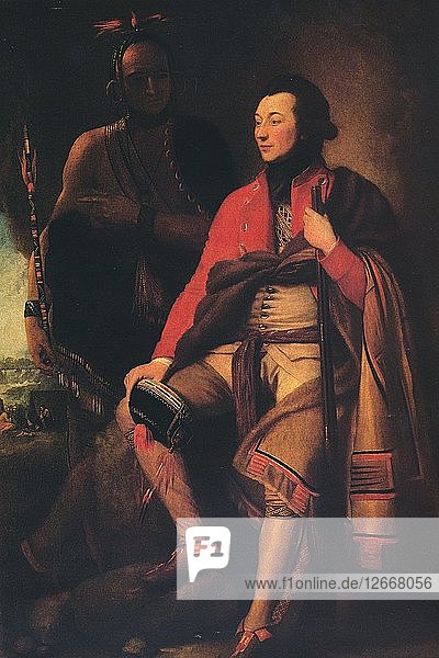 Oberst Guy Johnson und Karonghyontye (Hauptmann David Hill)  1776. Künstler: Benjamin West.