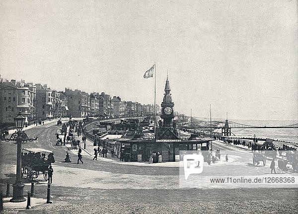 Brighton - Entrance to the Aquarium  Showing the Chain Pier  1895. Artist: Unknown.