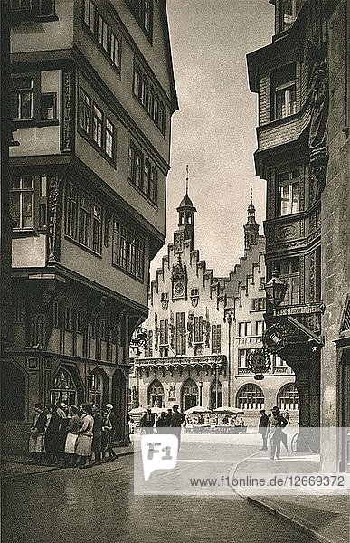 Frankfurt a. Main. Blick auf den Römer vom Alten Markt aus  1931. Künstler: Kurt Hielscher.