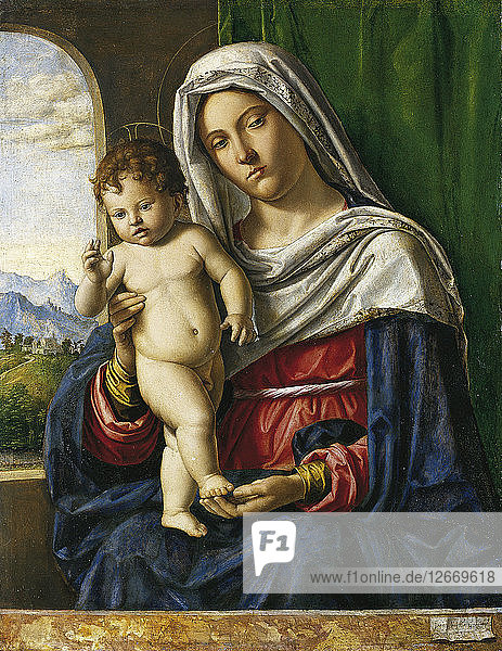 Jungfrau mit Kind  um 1500.