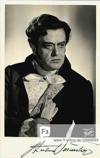 Anton Dermota (1910-1989) als Lenski in der Oper Eugen Onegin von Pjotr Tschaikowsky.