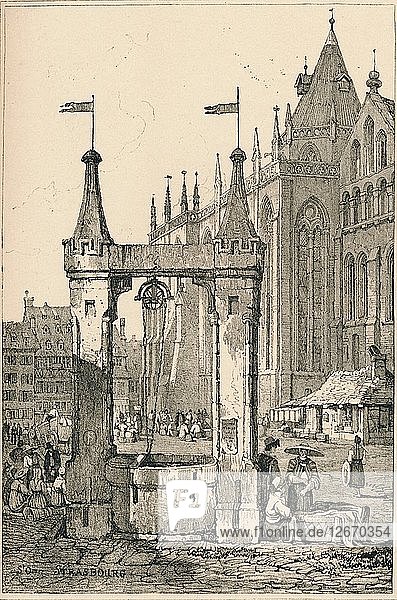 Straßburg  um 1820 (1915). Künstler: Samuel Prout.