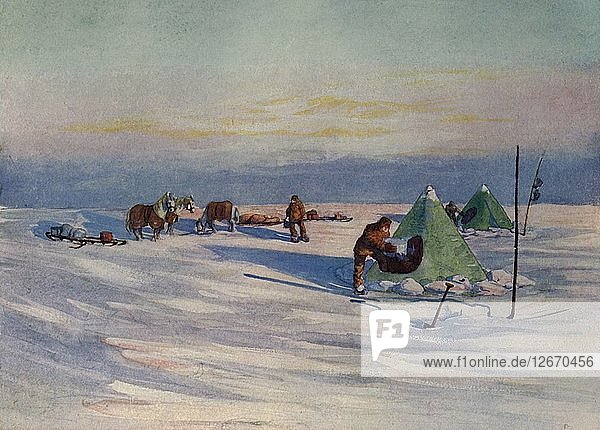 Ein ruhiger Abend auf der Barriere  um 1908  (1909). Künstler: George Marston.