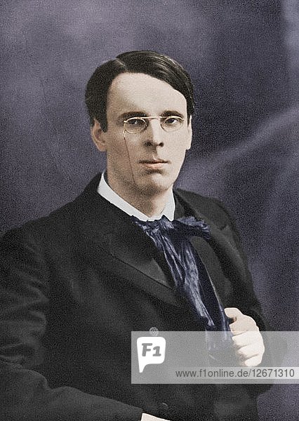 William Butler Yeats  Irish poet and playwright  c1900s. Artist: Unknown.
